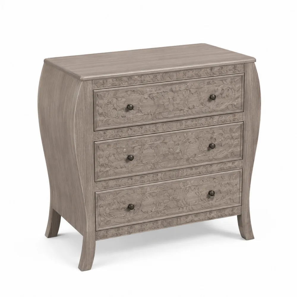 Kommode Holz Braun 3 Schubladen