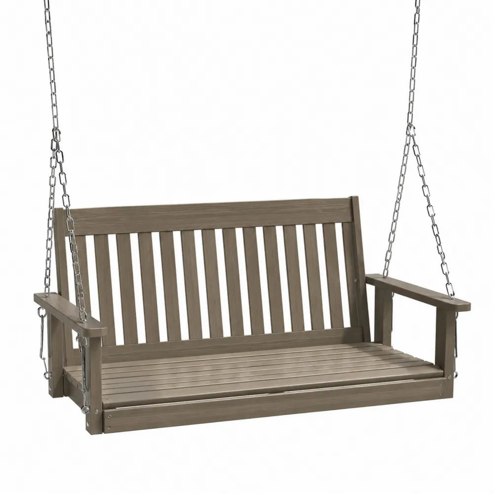 Gartenschaukel aus Teakholz Braun 120cm