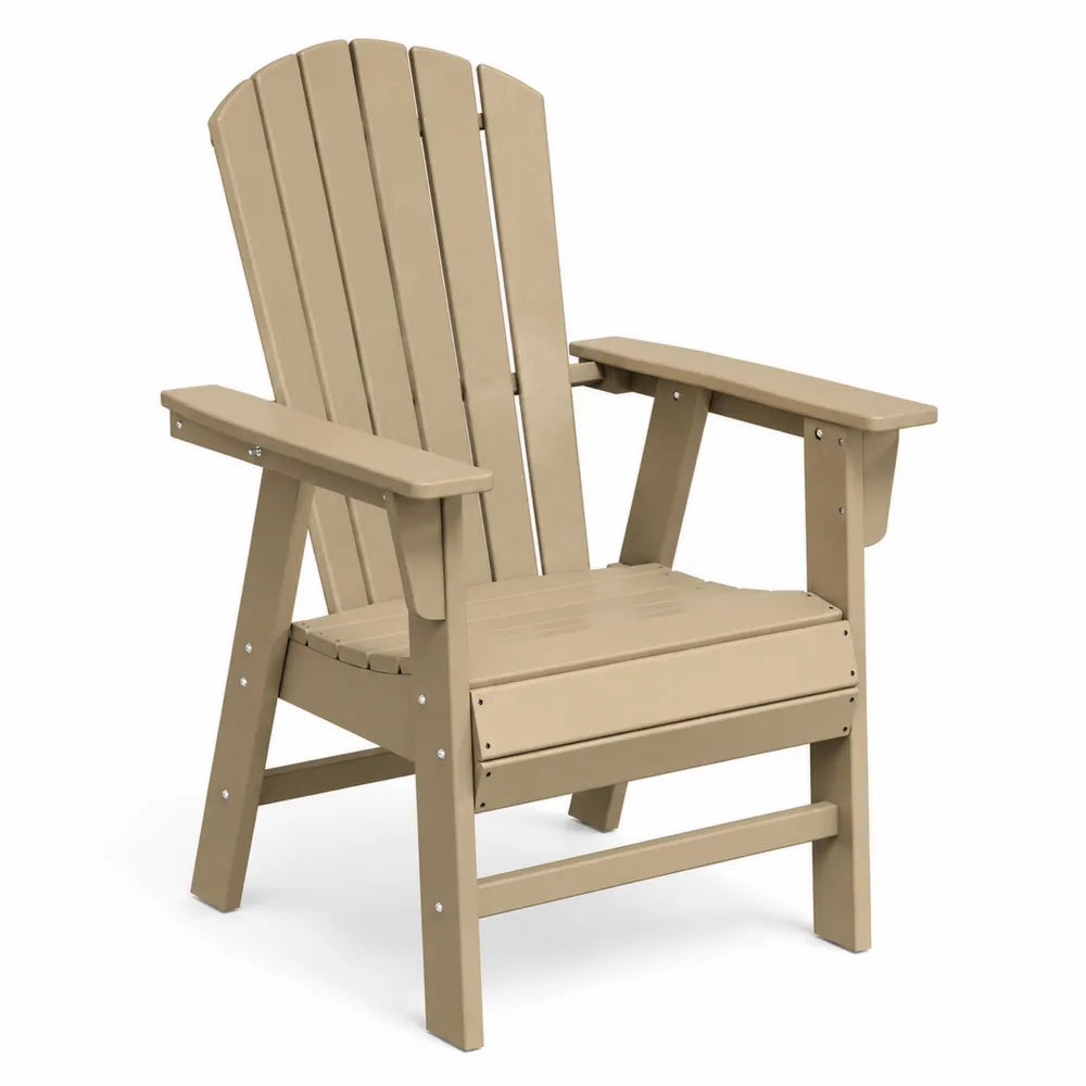 Adirondack Stuhl aus HDPE-Kunststoff Beige