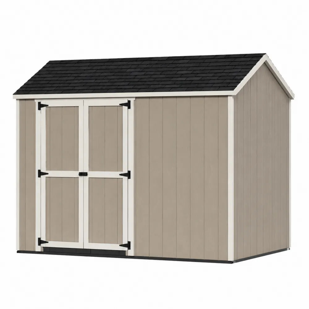 Gartenschuppen Holz mit Doppeltüren Beige 240x120x210 cm