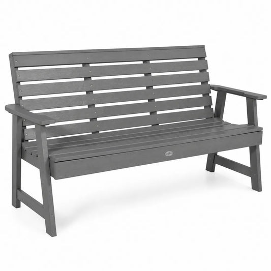 Gartenbank aus Kiefernholz, grau, 150 cm