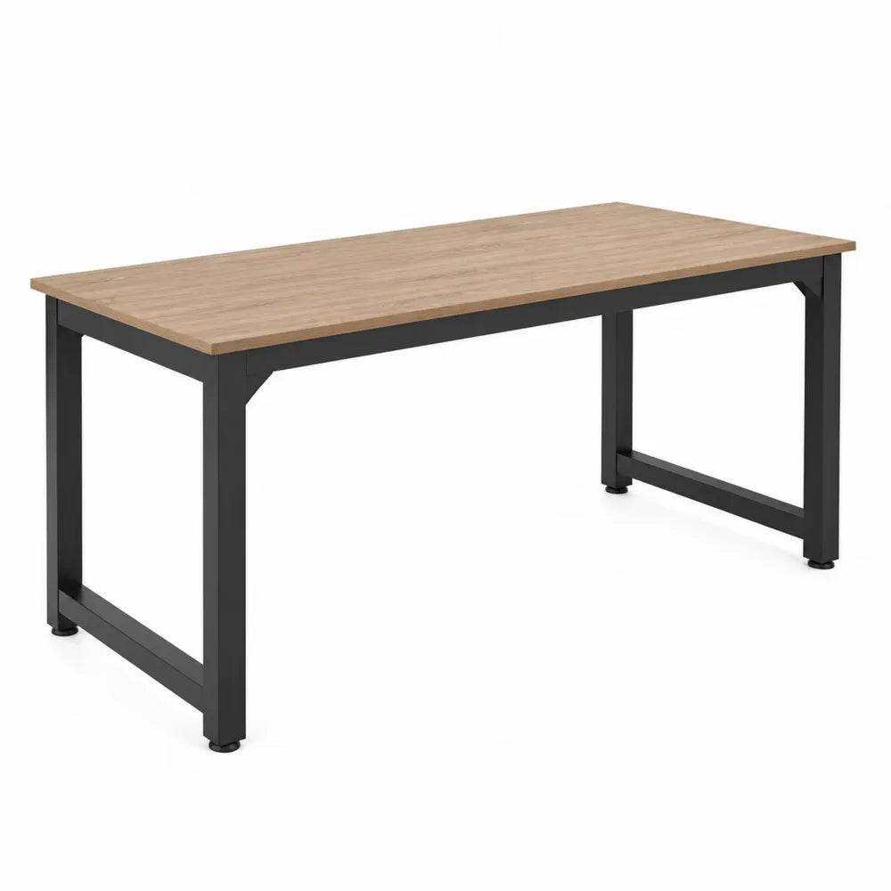 Rechteckiger Esstisch aus Holz und Metall, 180x90x75 cm