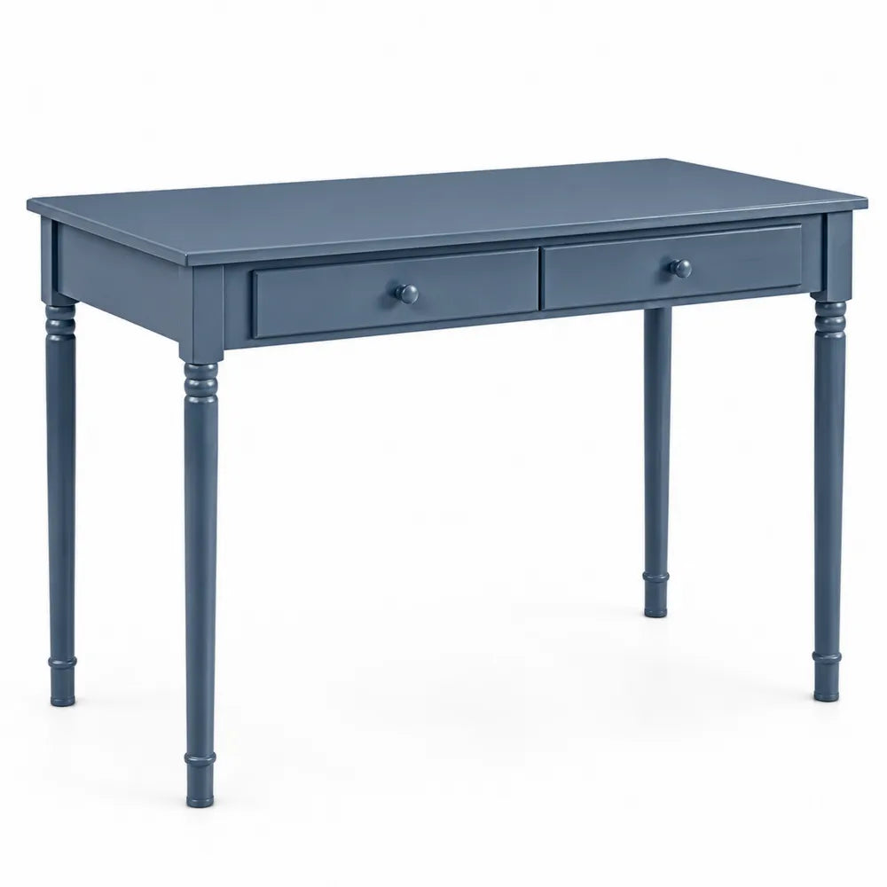 Schreibtisch mit Schubladen Blau 120x55x75cm Holz