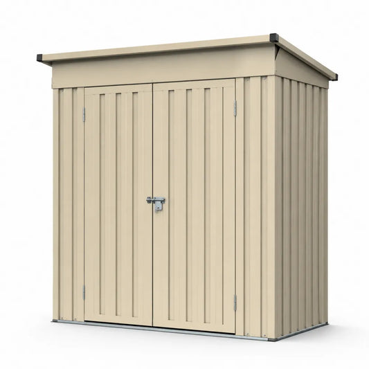 Stahl Geräteschuppen Beige 185x159x183 cm