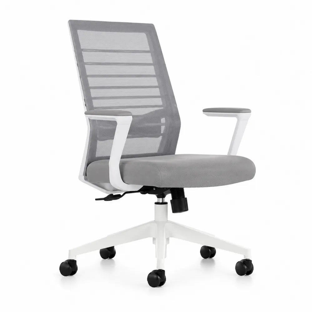 Bürostuhl Netzrücken Grau Kunststoff