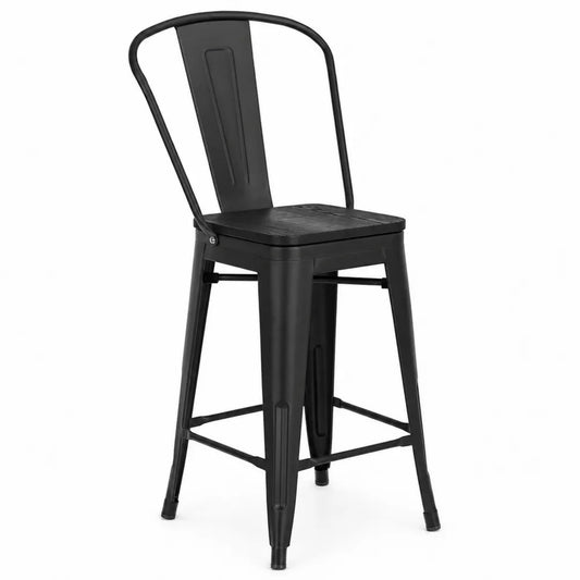 Metall Barhocker Stahl Schwarz 105cm