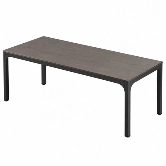 Rechteckiger Esstisch aus Holzfurnier und Metall 180x90x75 cm